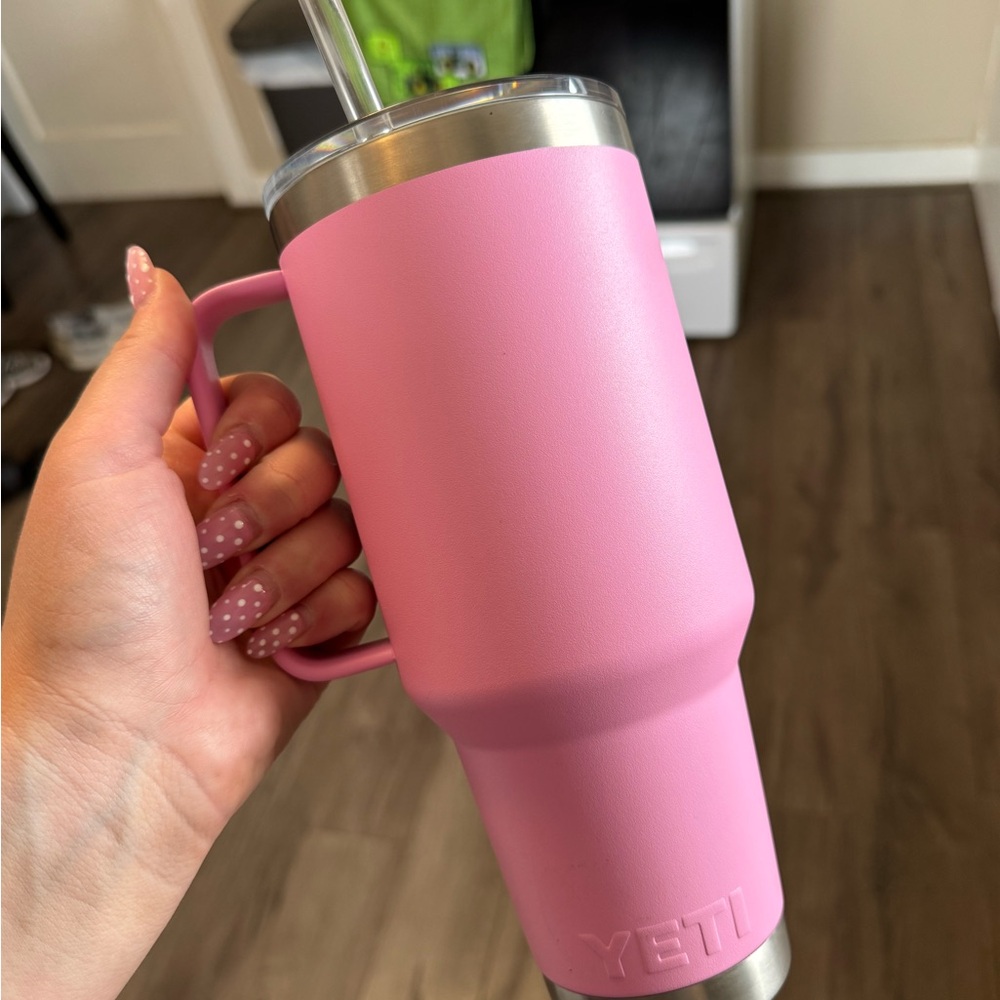 Yeti Pink Travel Mug with Handle